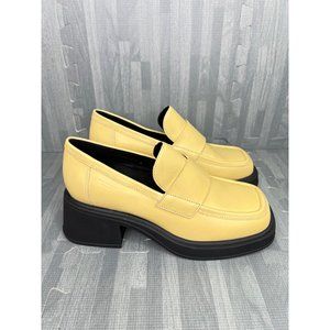 Vagabond Yellow Heeled Loafers